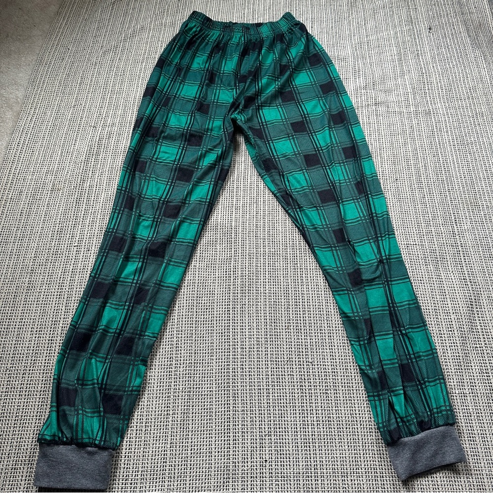 Green Plaid Pajama Pants Size M